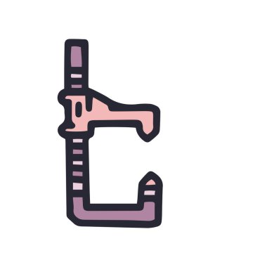 Kalınlık göstergesi renk vektörü karalaması basit simge