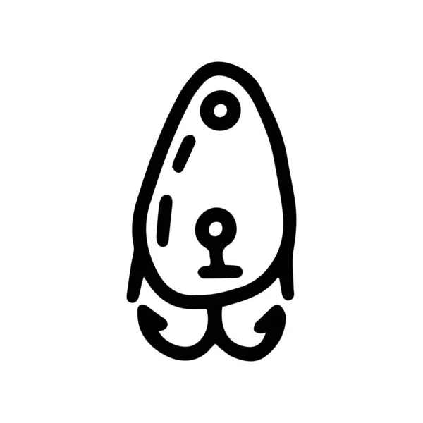 Cucchiaio attirare linea vettore doodle semplice icona — Vettoriale Stock