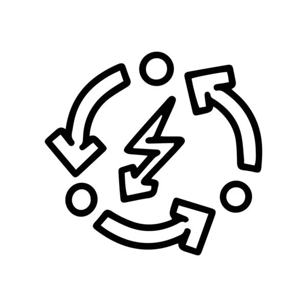 Duurzame elektriciteitslijn vector doodle eenvoudige icoon — Stockvector