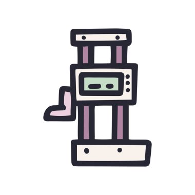 dijital yükseklik ölçer renk vektörü basit karalama simgesi