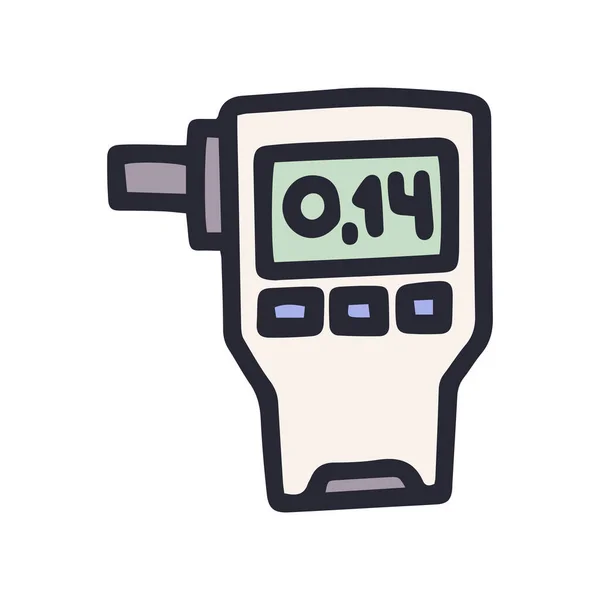 Breathalyzer color vector doodle simple icon design Stock Vector