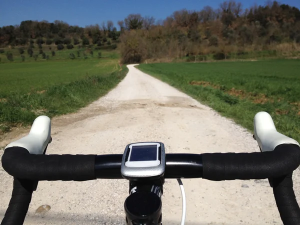 Cycling in tuscany — Stock Photo, Image