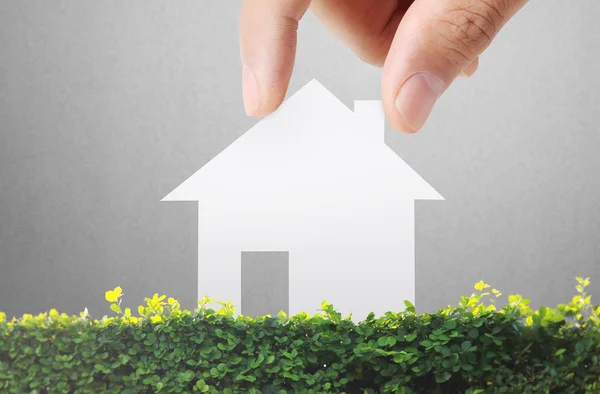 House of paper in hand — Stock Photo, Image