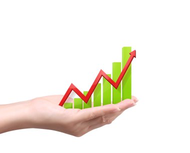 Beyaz bir yandan grafikte