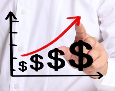 iş adamı iterek grafiği