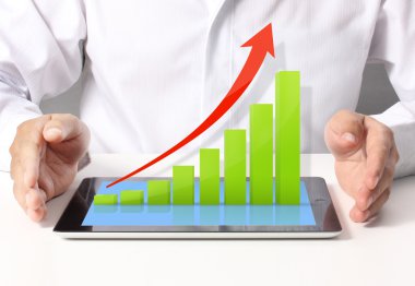 holding ile bir grafik tablet