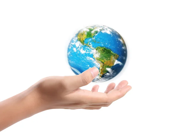 Globe ,earth in human hand — Stock Photo, Image