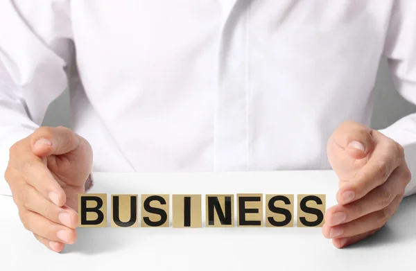 Håller word business — Stockfoto