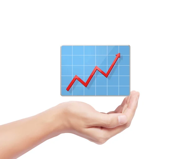 Graph in the hand — Stock Photo, Image