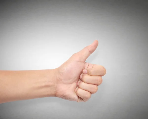 Adult man hand thumb up — Stock Photo, Image