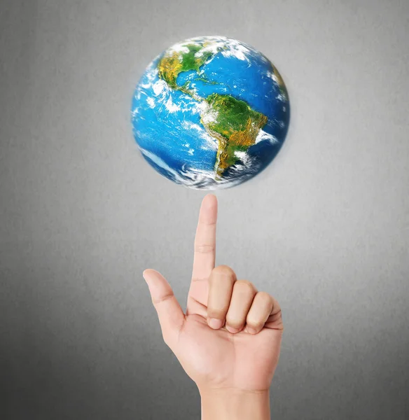 Earth in human hand — Stock Photo, Image