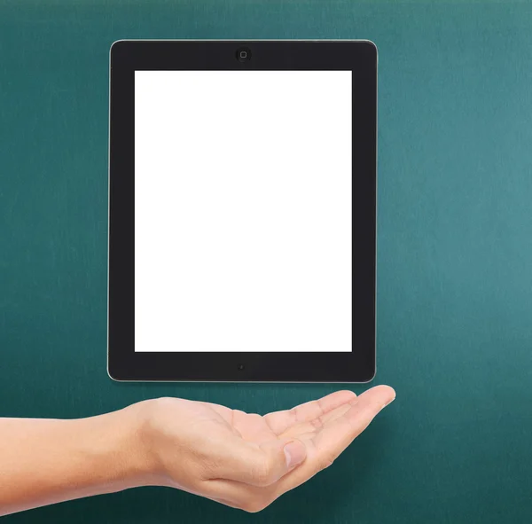 Mostra tablet a portata di mano — Foto Stock