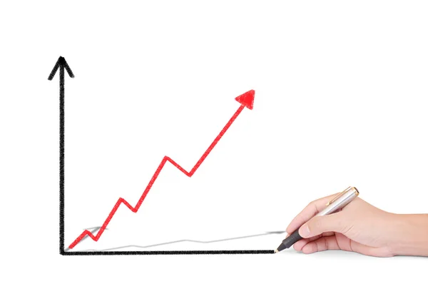 Üzleti ember rajz grafikon — Stock Fotó
