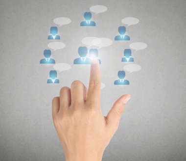 Modern sosyal düğmelere basarak 