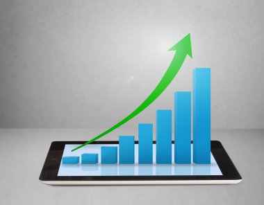 elektronik tabloyla birlikte bazı grafiklerde gösterilen bilgisayar tablet