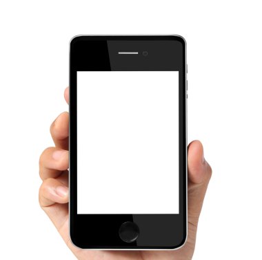 moderne mobiele telefoon in de hand 