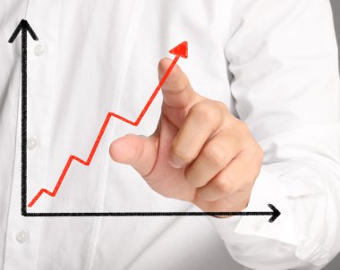 iş adamı iterek grafiği 