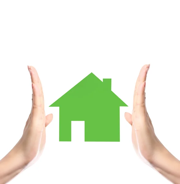 Hålla hus som representerar hem — Stockfoto