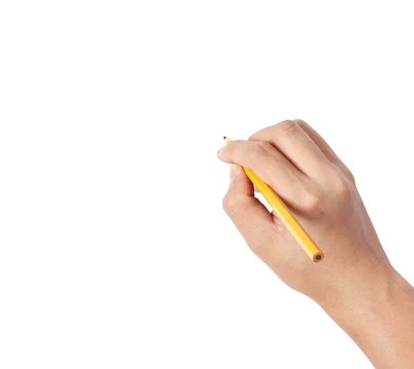 Руки с карандашом — стоковое фото