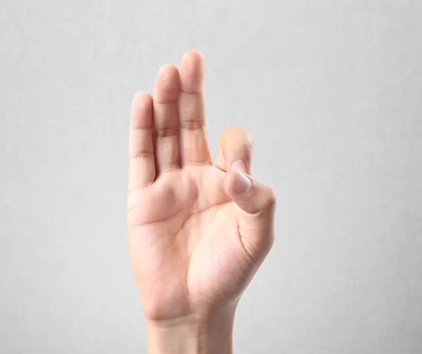 Hand in ok sign — Stock Photo, Image