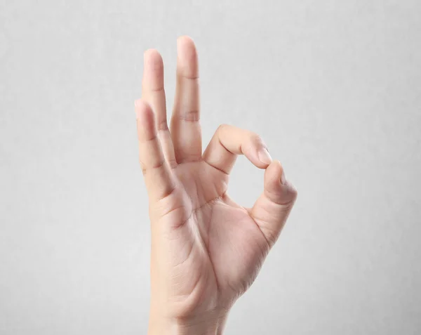 Hand in ok sign — Stock Photo, Image