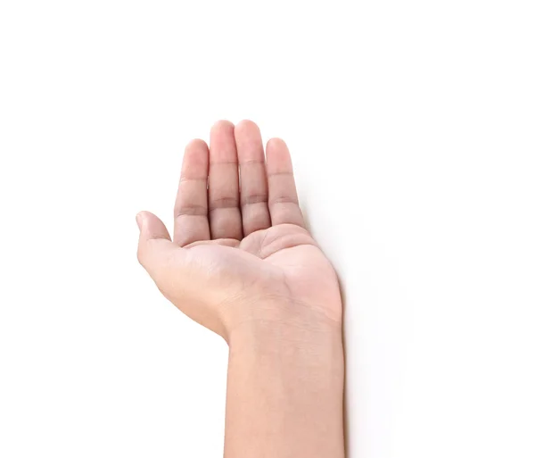 Open palm hand gesture — Stock Photo, Image