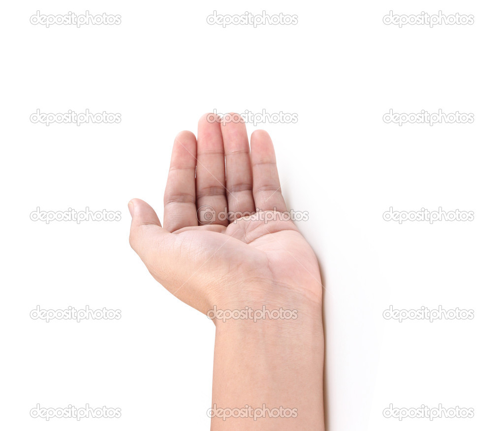 Open palm hand gesture 