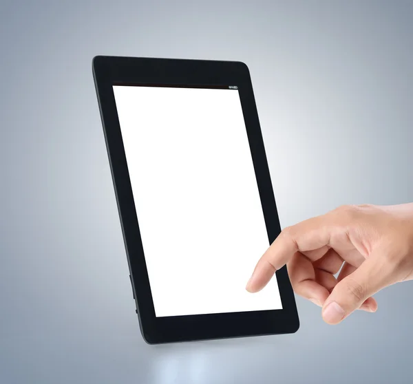 Touch screen tablet in hand — Stock Photo, Image