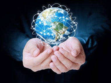 Açık el sosyal düğmeleri 