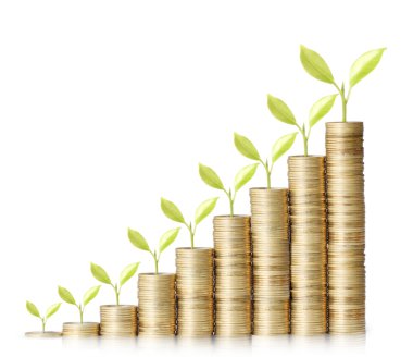 altın sikke ve onları grafik 