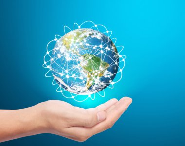 Açık el sosyal düğmeleri 