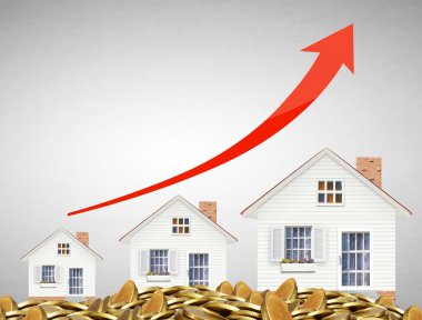 madeni para evden para mortgage konsepti 