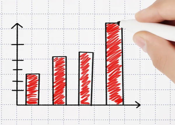Gráfico de desenho de homem de negócios — Fotografia de Stock