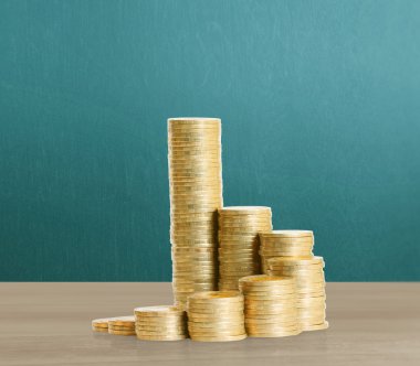 altın sikke ve onları grafik 