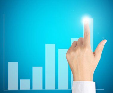 iş adamı iterek grafiği 