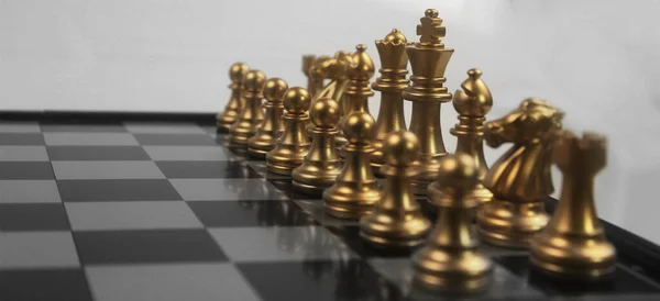 Шахматные Настольные Игры Концепция Бизнес Идей Конкуренции Стратегии Концепция Финансирование — стоковое фото