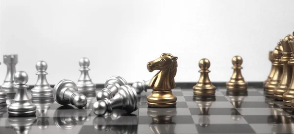 Chess Board Game Concept Business Ideas Competition Strategy Concep Finance — Stock Photo, Image