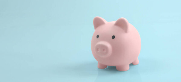 Piggy bank and finance money saving