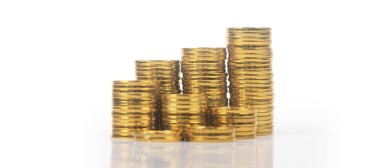 Para yığını, ticaret grafiği, finansal yatırım konsepti