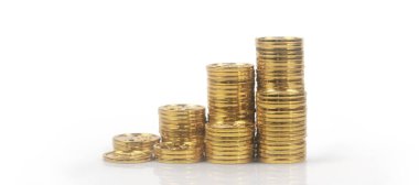 Para yığını, ticaret grafiği, finansal yatırım konsepti