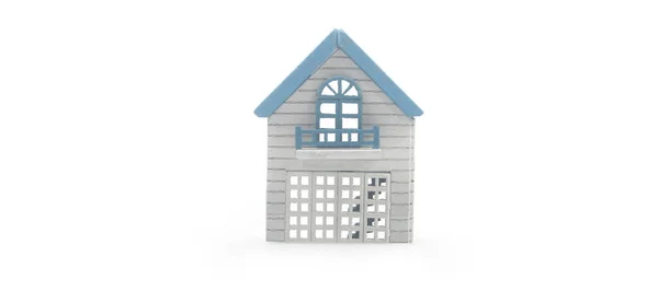 Ett Modellhus Fastighetsuthyrning Köp Och Försäljning Fastighetsförmedling Reparation Och Underhåll — Stockfoto