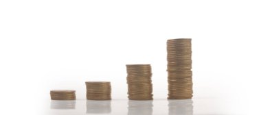 Ticari grafiği olan para yığını, mali yatırım kavramı