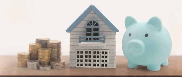 Модель Окремого Мініатюрного Домашнього Маскування Монет Концепція Інвестування Нерухомості — стокове фото