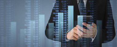 İşadamı grafik büyümesi ve akıllı telefon sektöründe olumlu göstergelerin artması planlanıyor