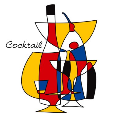 Cocktail retro set. clipart