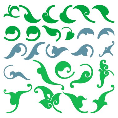 Arapça oryantal süsleme. Çiçek desenli motifi.