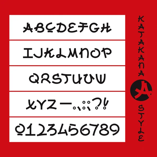 Katakana tarzı alfabesi.