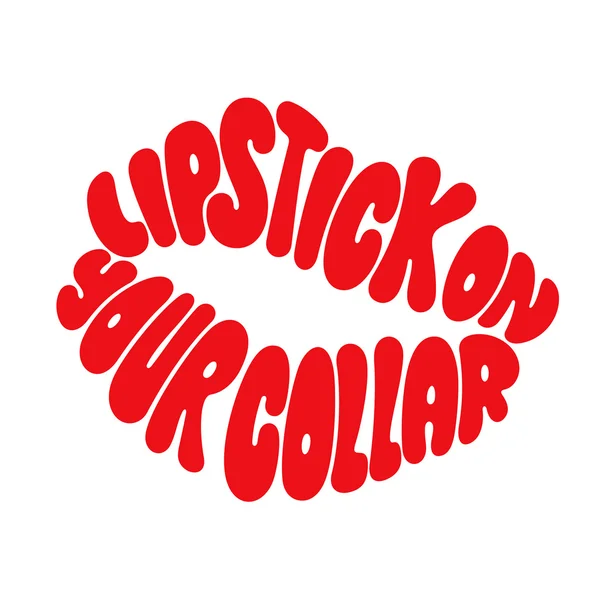 Lipstick on your collar. — Stock Vector