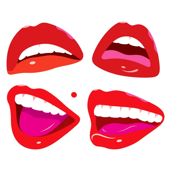 Pop art mouth — Stock Vector