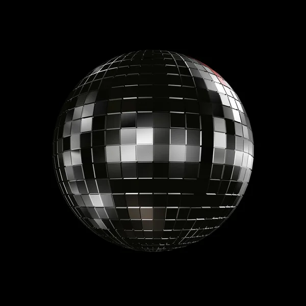 Bola de discoteca no fundo preto — Fotografia de Stock